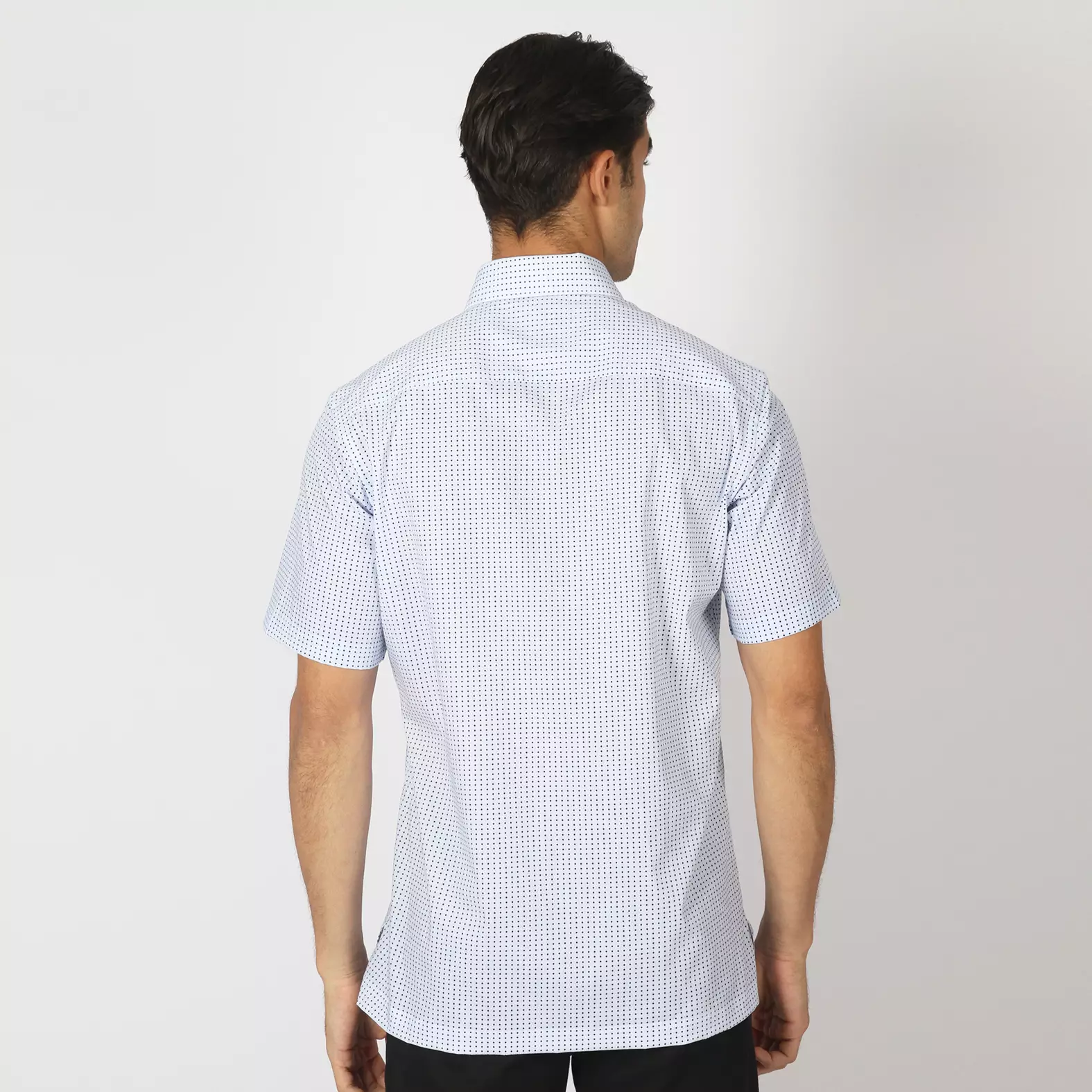 Kemeja Pria Lengan Pendek Ethan White Print Alfie Laveu