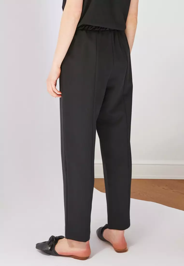 me Women's Elastic Waist Pants - Black