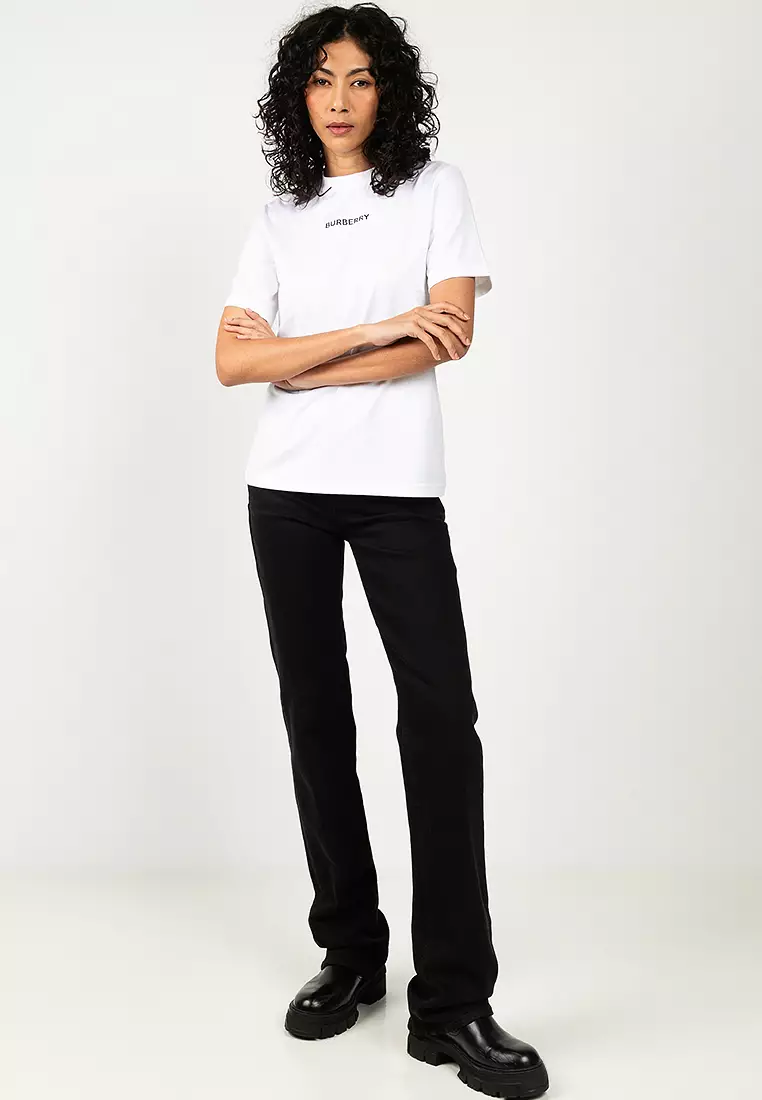 Burberry Tシャツ 今日特価】Burberry 25SS ライダーホースフェリー発泡プリント T