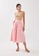 Love, Bonito pink Mollie Ruched Linen Midaxi Skirt ECA86AA4D4DB83GS_1