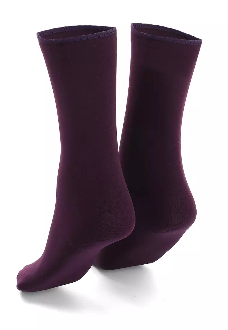 Seish Kaos Kaki Pria Wanita Snow Socks Casual Footwear Material Wool ORIGINAL - Purple