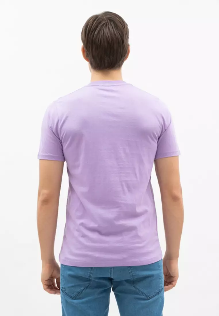 Kaos Polos Pria Premium Katun Combed Lengan Pendek Lilac