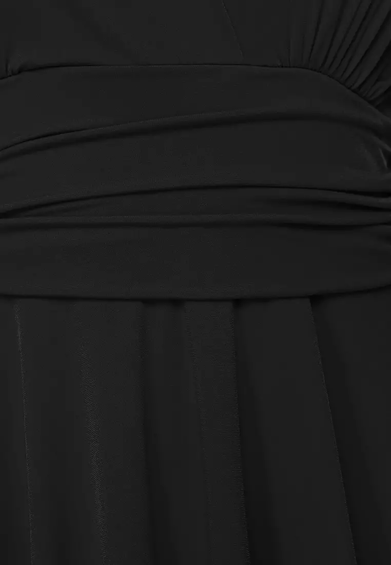 Black Sandy Knitted Plus Size Dress