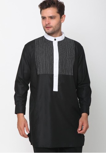 Jual Zayidan Zayidan Baju Koko Pria Muslim Bahy Hitam Original Zalora Indonesia