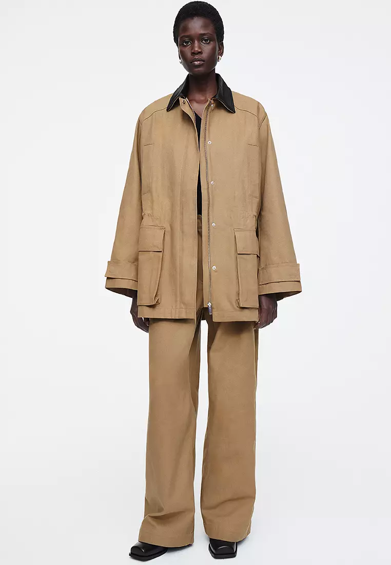 美品★ ESSENTIAL CURVE COLLAR JACKET ESSENTIAL CURVE COLLAR JACKET