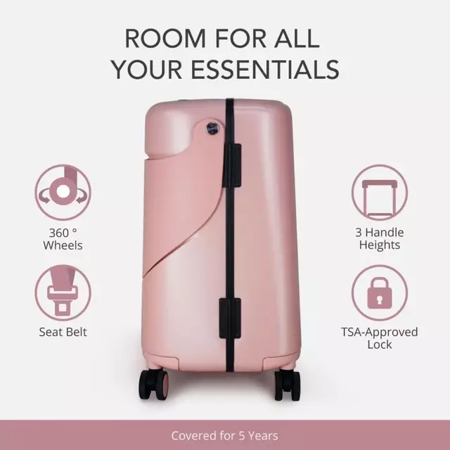 Miamily Check In and Carry On Cabin Luggage TSA 24 - Charcoal Grey - Koper Travelling Anak & Dewasa