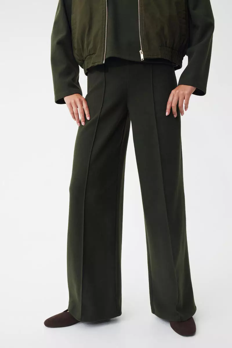 Crease-leg trousers