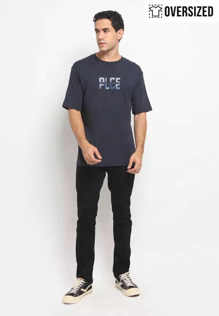 POLICE T-Shirt Cotton Combed Oversized Pria 2079180181
