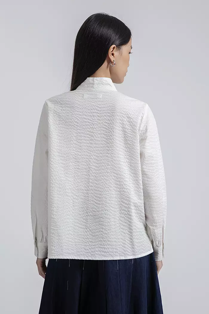 COTTONINK - Atasan Kemeja Wanita Off-white Jora #FallWinter2025