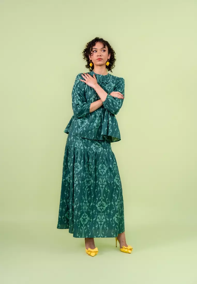 Bayu Somerset Tallulah Set Ribbon - Emerald Green