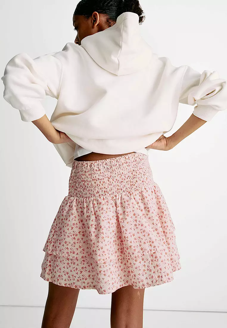 Cotton Rich Ditsy Floral Skirt