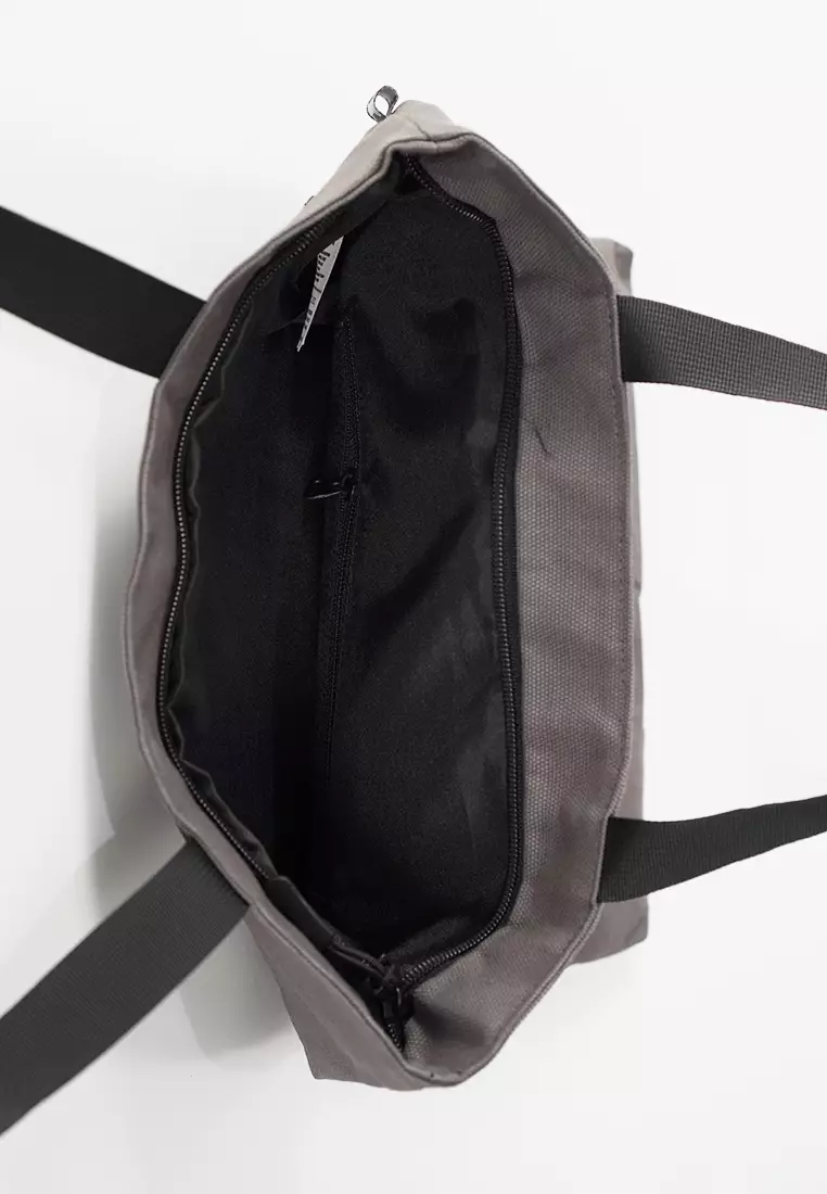 Tas Tote Bag Wanita Bahan Kanvas Penutup Resleting Yarra Series - Abu