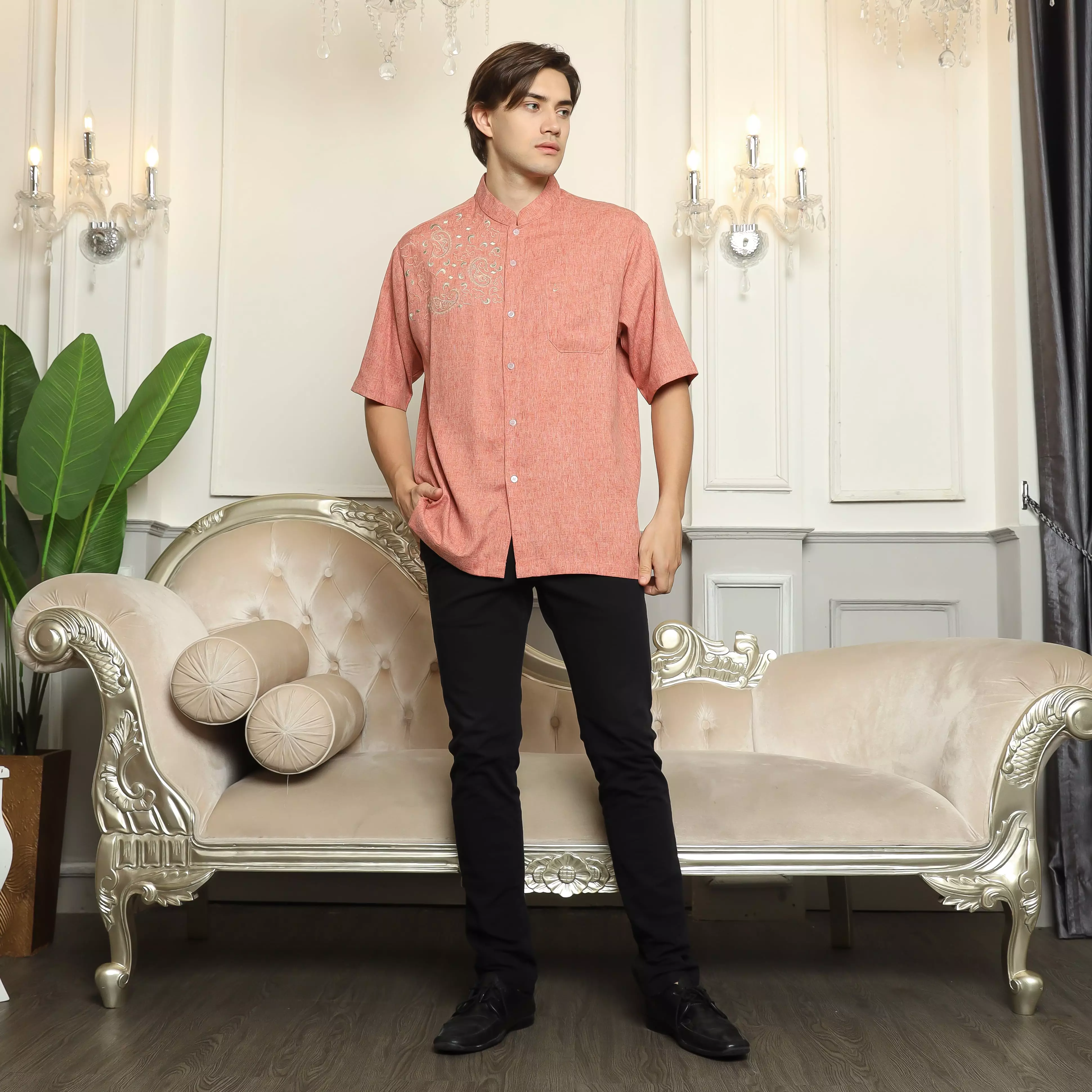 Baju Koko Sarimbit KK 40 Orange