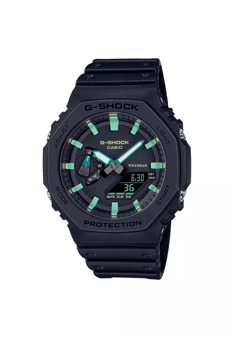 Casio g shock 2025 black and green