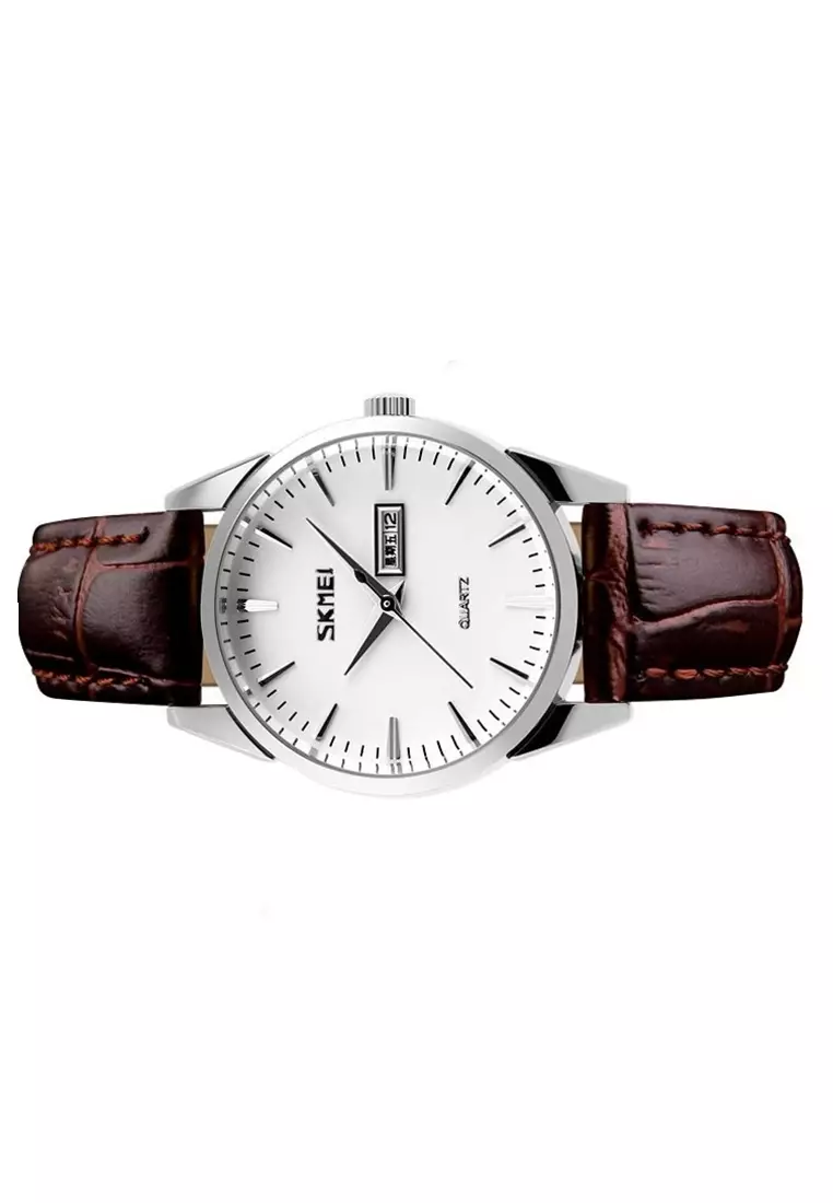 Jam Tangan Casual Analog Wanita Water Resistant 30m Strap Tali Material Kulit Leather HL05 ORIGINAL