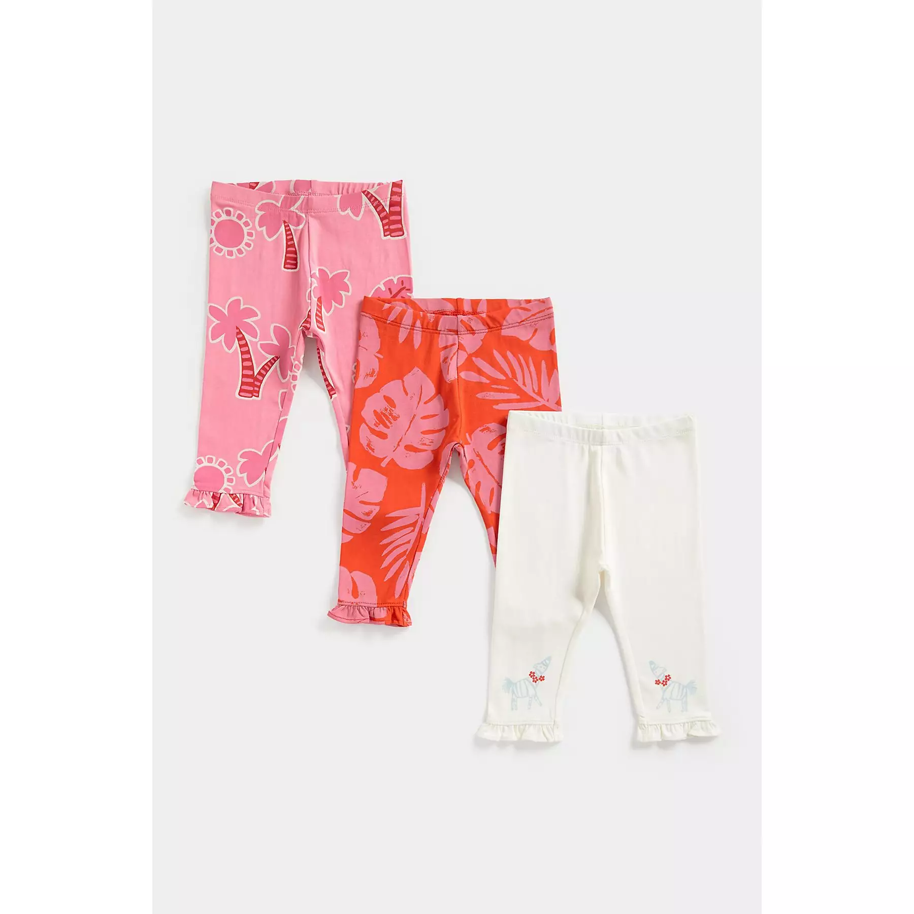 Mothercare Tropical Cropped Leggings - 3 Pack - Celana Panjang  Bayi Perempuan (Multi)