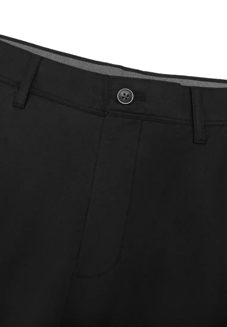 Soft Cotton Rich Stretch Slim Tapered Fit Twill Casual Pants