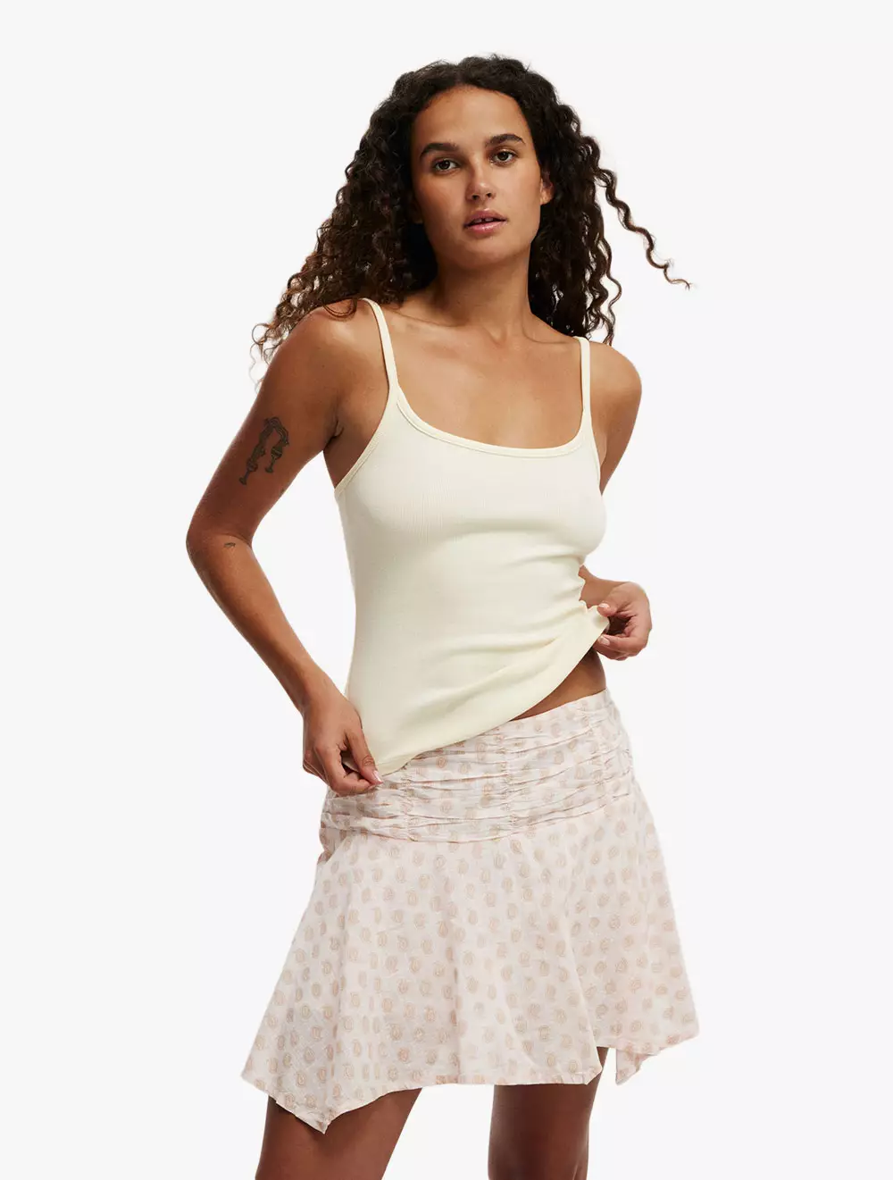 Jual Cotton On Cotton On - S/LESS TOPS - Byron Scoop Cami - LEMON ICING ...