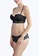 ZITIQUE black Women's American Style Lace-trimmed Demi-cup Underwire Thick Pad Lingerie Set (Bra And Underwear) - Black 125C4USD8501BAGS_4