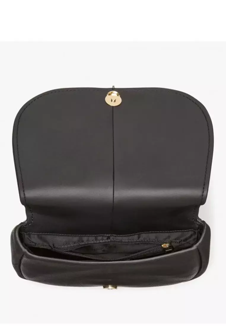Kayla Pebbled Leather Saddle Bag