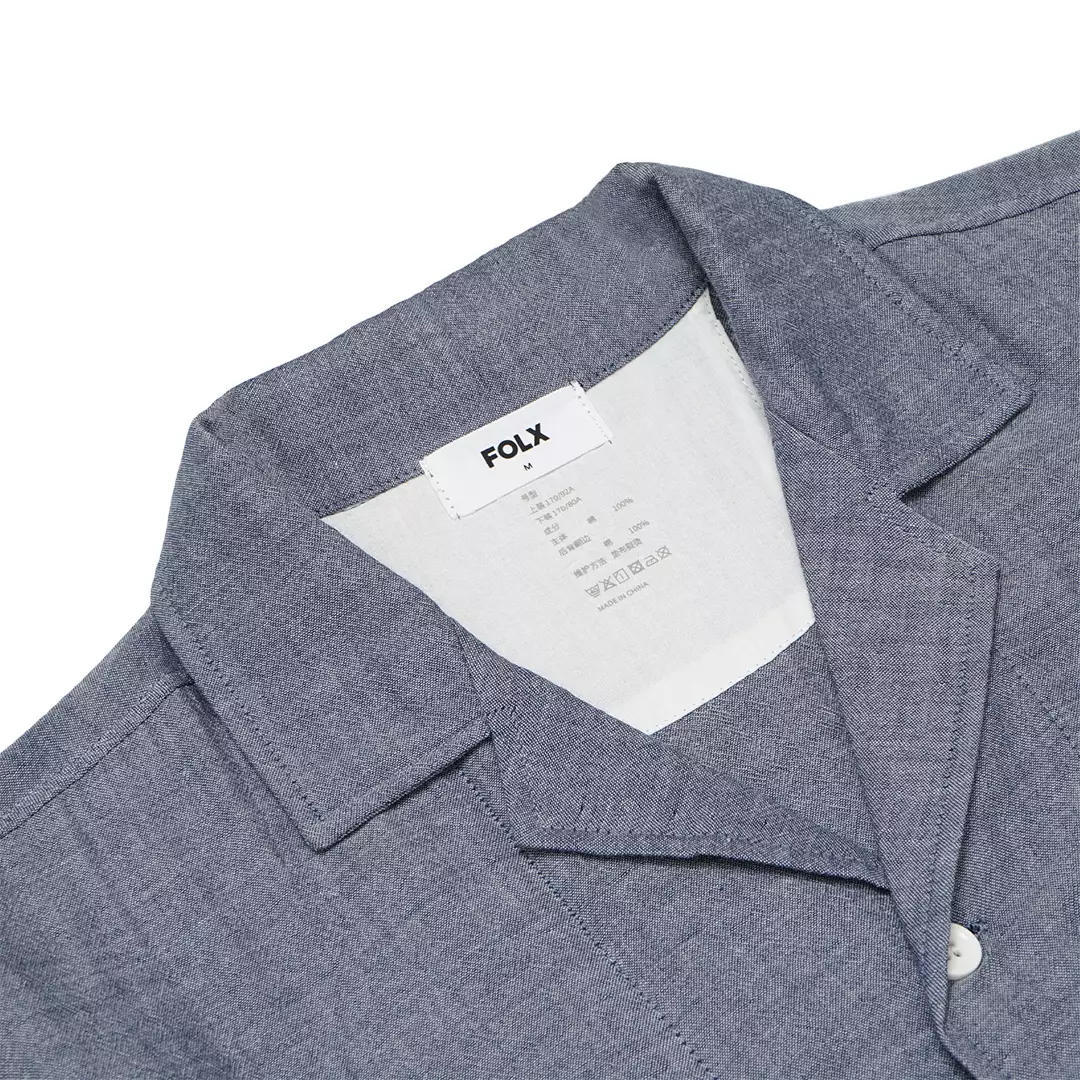 Solid Cotton Pyjamas Set Indigo