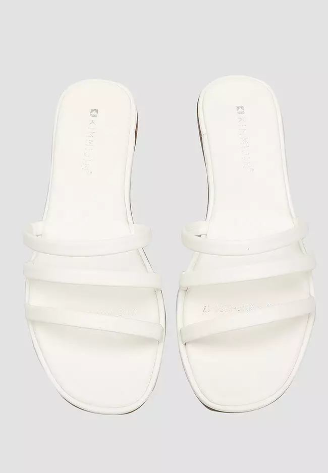 White on sale sandals flat