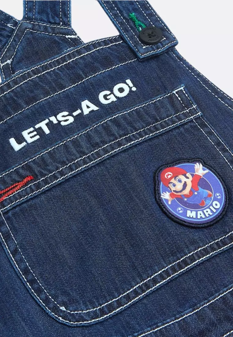 Giordano Junior Super Mario Bros Collection Denim Overalls