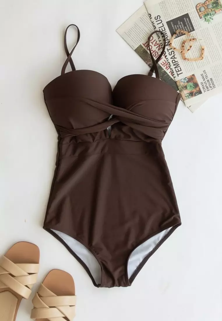 Sunbreeze Bikini Swimsuit Baju Renang Wanita One Piece Sexy Cross