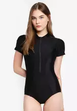 Buy PINK N' PROPER Kim Short Sleeve Bodysuit Rash Guard in Black