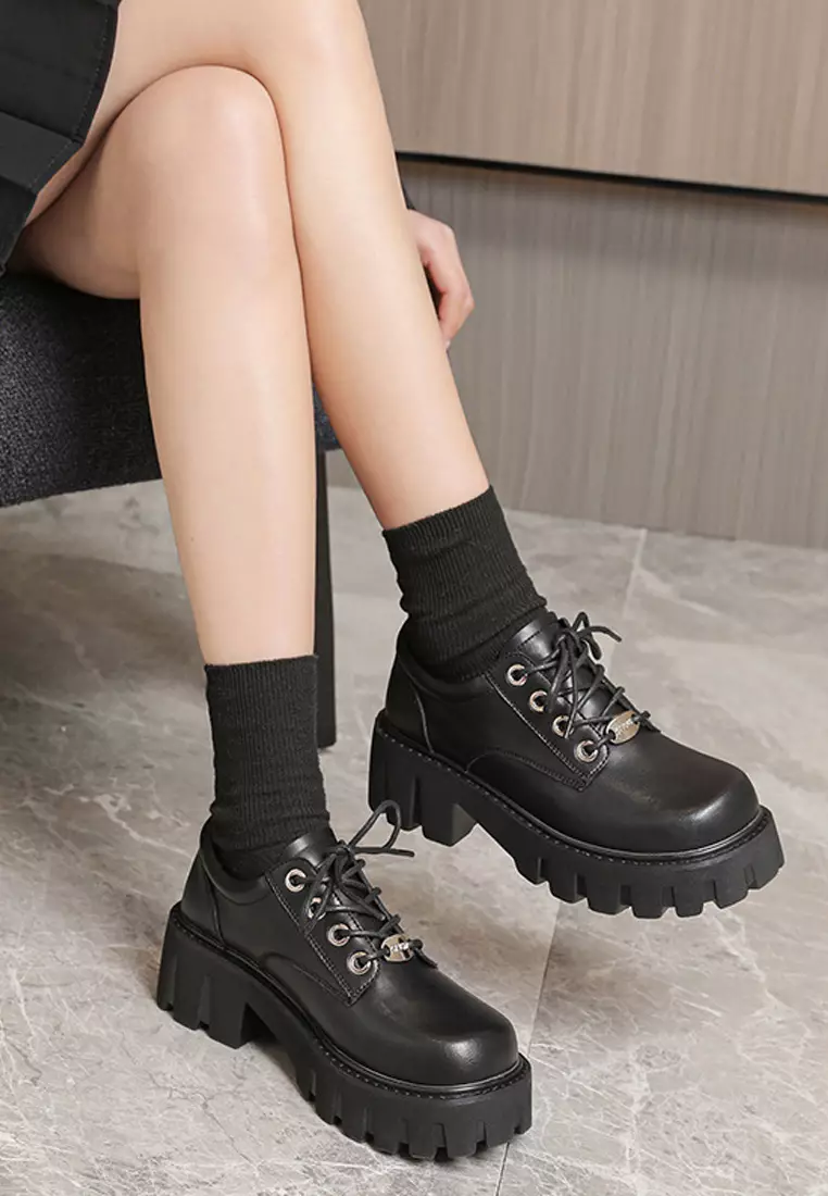 Platform Leather Derbys MZ03385