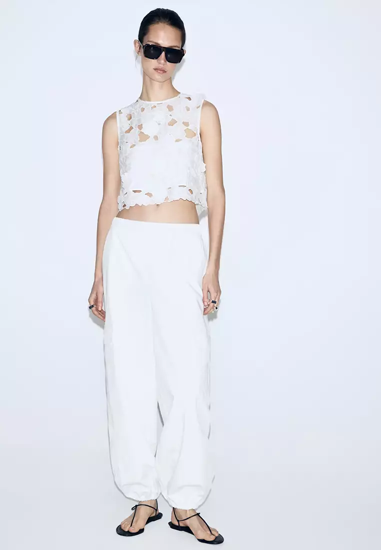 Embroidered Broderie Anglaise Top