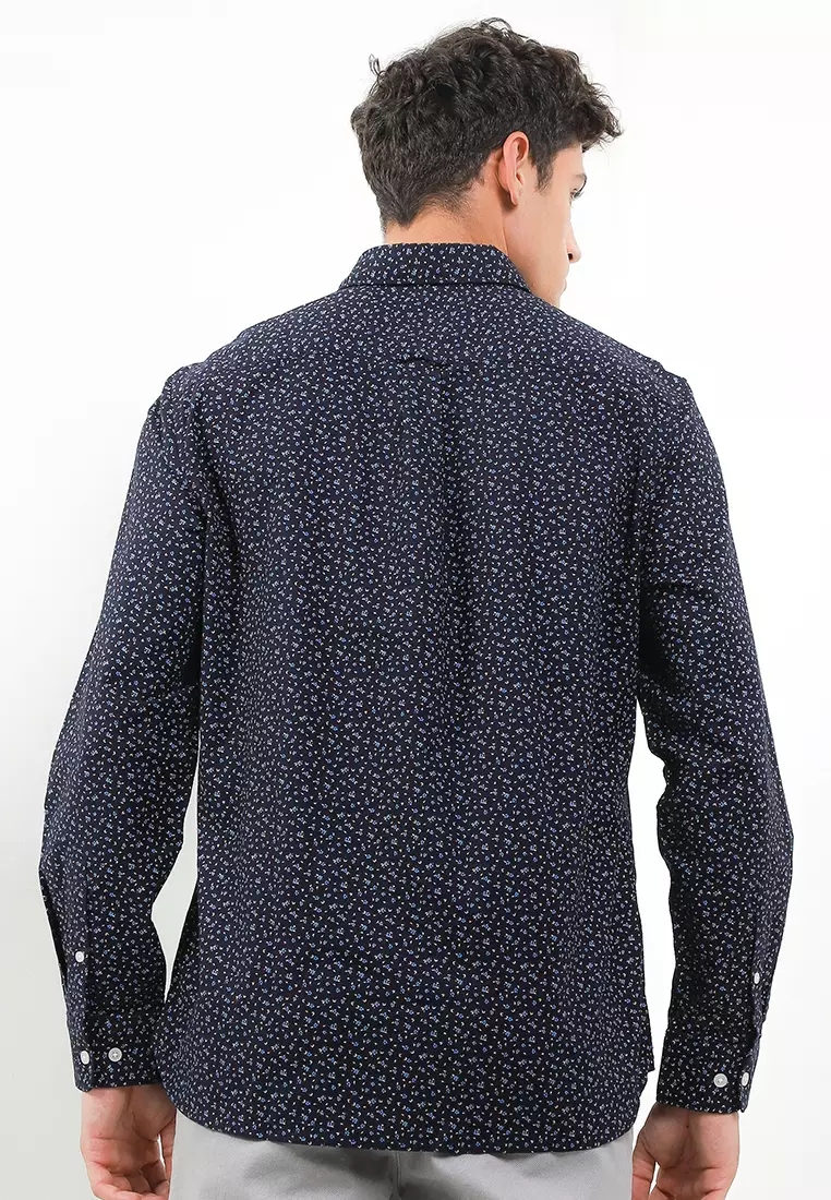 Easy Iron Pure Cotton Print Oxford Shirt