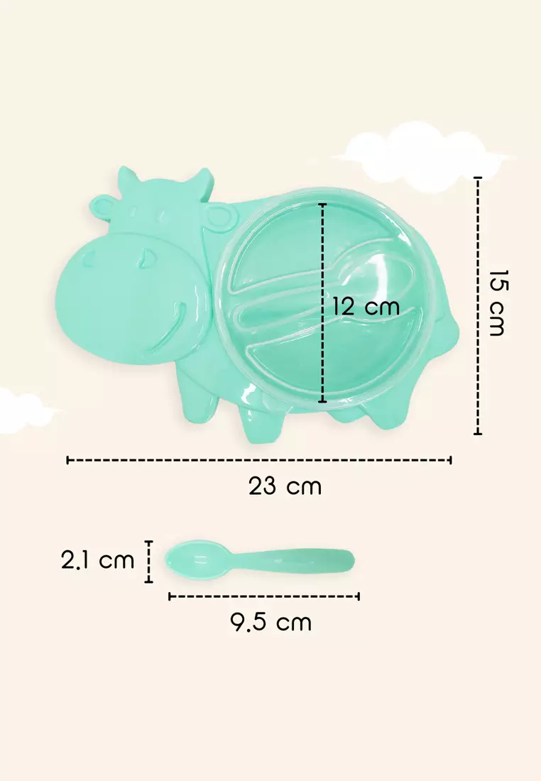 Wakakids Kotak Makan Mini Plastik Bentuk Karakter Sapi Lunch Box Cow Hadiah Souvenir Venrc Pink