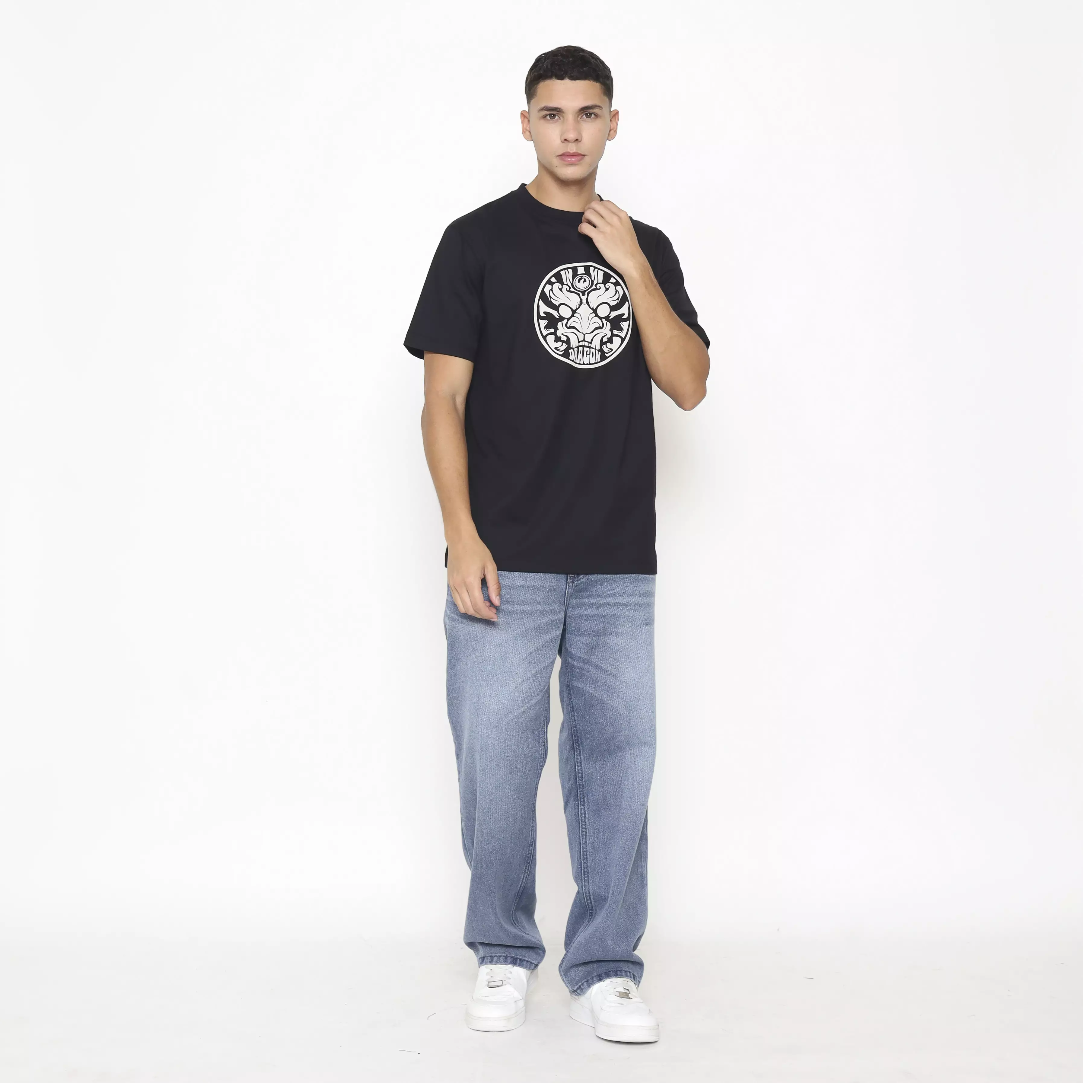 Dragon Kaos lengan pendek Pria Elbraman Planet Surf