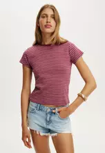 Madi Stripe Pink Berry/Cherrywood