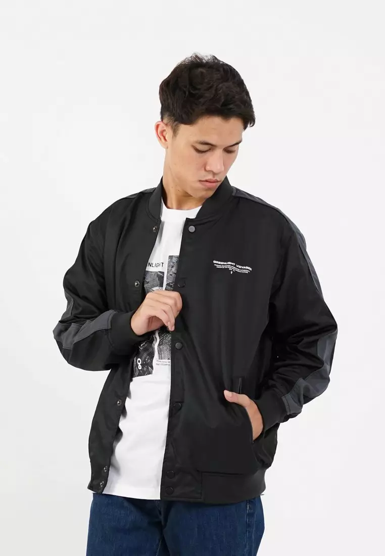 Greenlight Voyager Men's Bomber Jacket Regular Fit Taslan Kanji OL-C010225