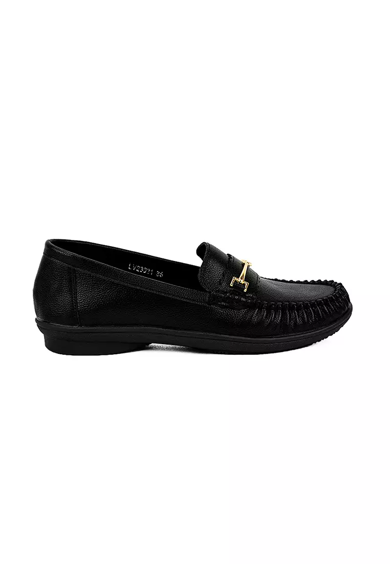 Women's Loafers Flats Shoes LV 23031 Black C15 C28 C74