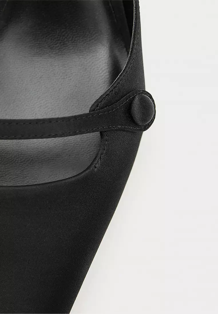 Satin Kitten-Heel Shoes