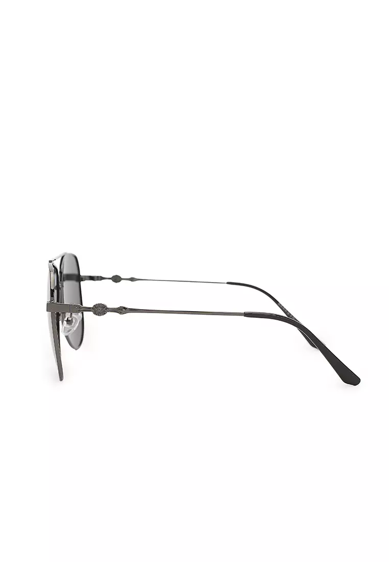 Unisex Polarized Aviator Sunglasses - Gun Grey