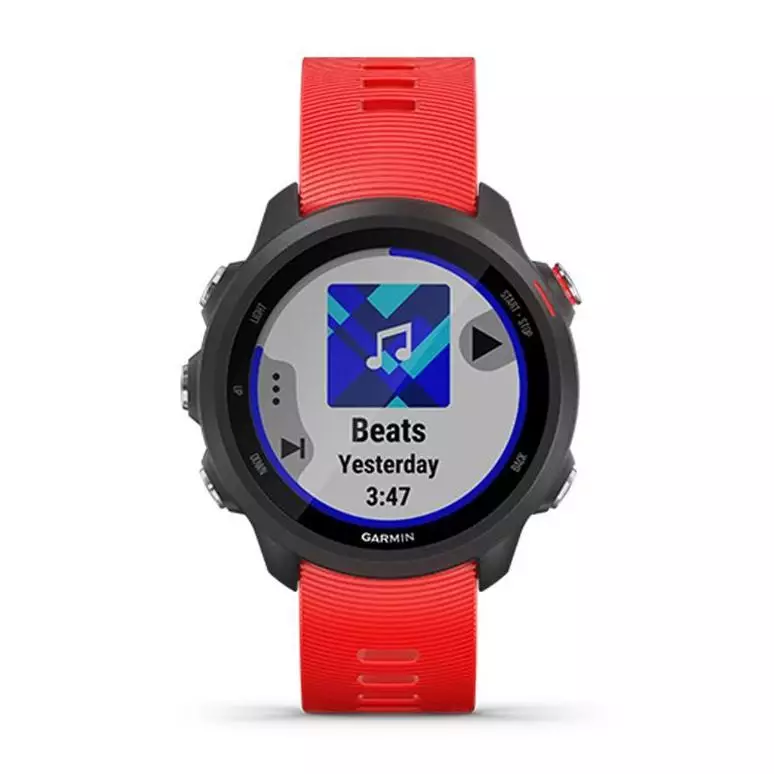 Garmin Forerunner 245 Music Hitam Karet Merah