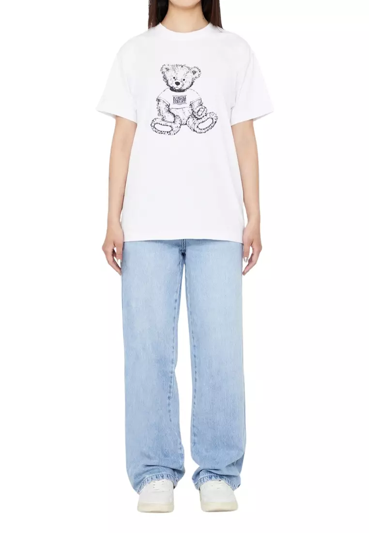 Jual Marithe + Francois Girbaud Doodle Bear Tee - Bear White