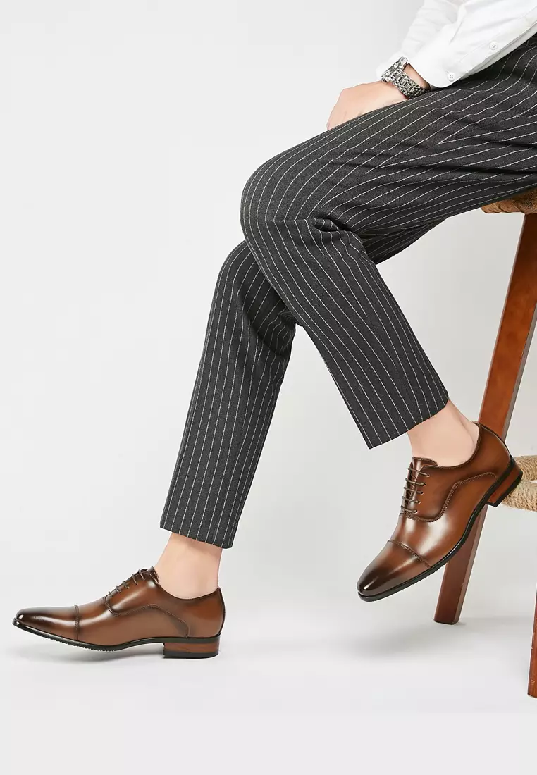 Leather Cap Toe Business Shoes KB002-1