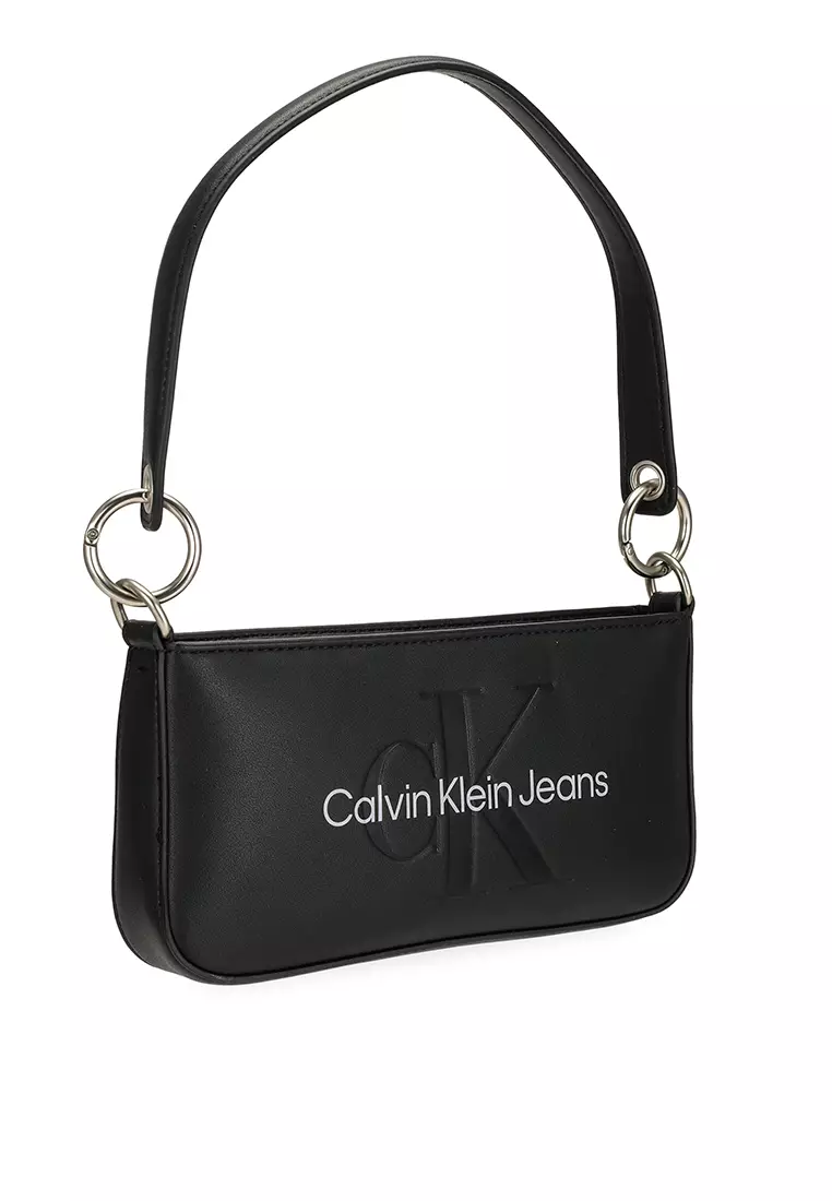 CALVIN KLEIN JEANS - Women's saddle shoulder bag with monogram