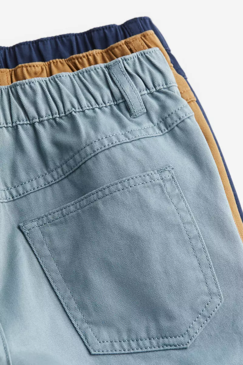 Buy H&M 3-pack cotton twill trousers 2024 Online