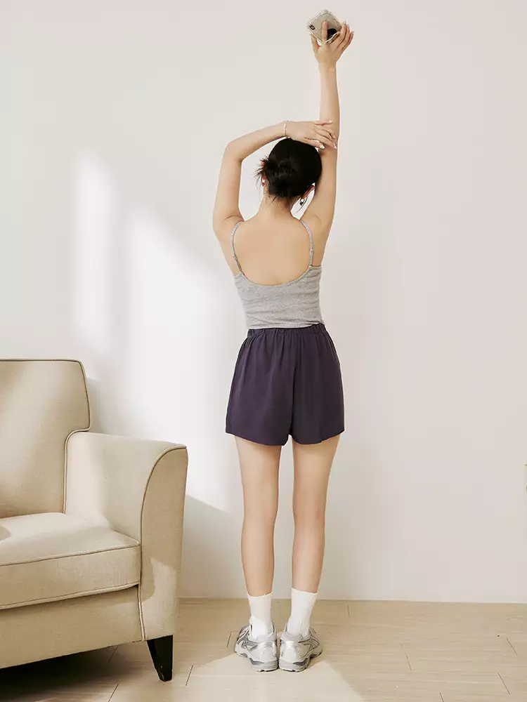 素色羅紋細肩帶挖背BRATOP《AB19546》