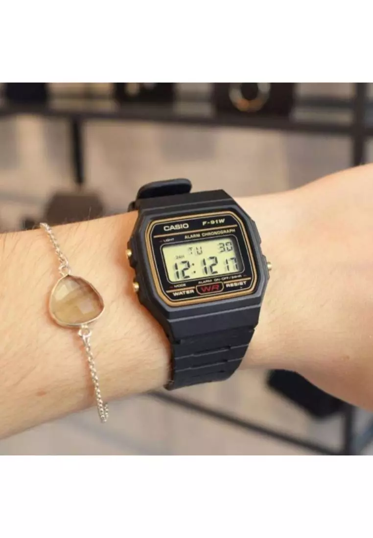 Men's Digital Watch F-91WG-9 Black Resin Band