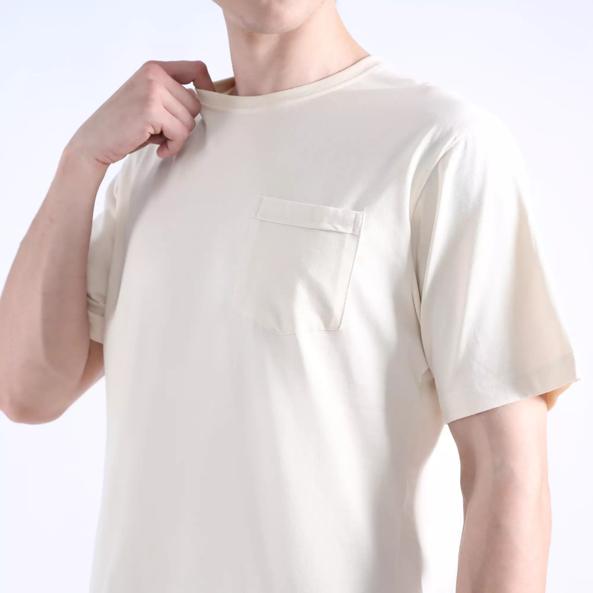 Larusso Regular Fit Premium Pocket Tee - Pristine White