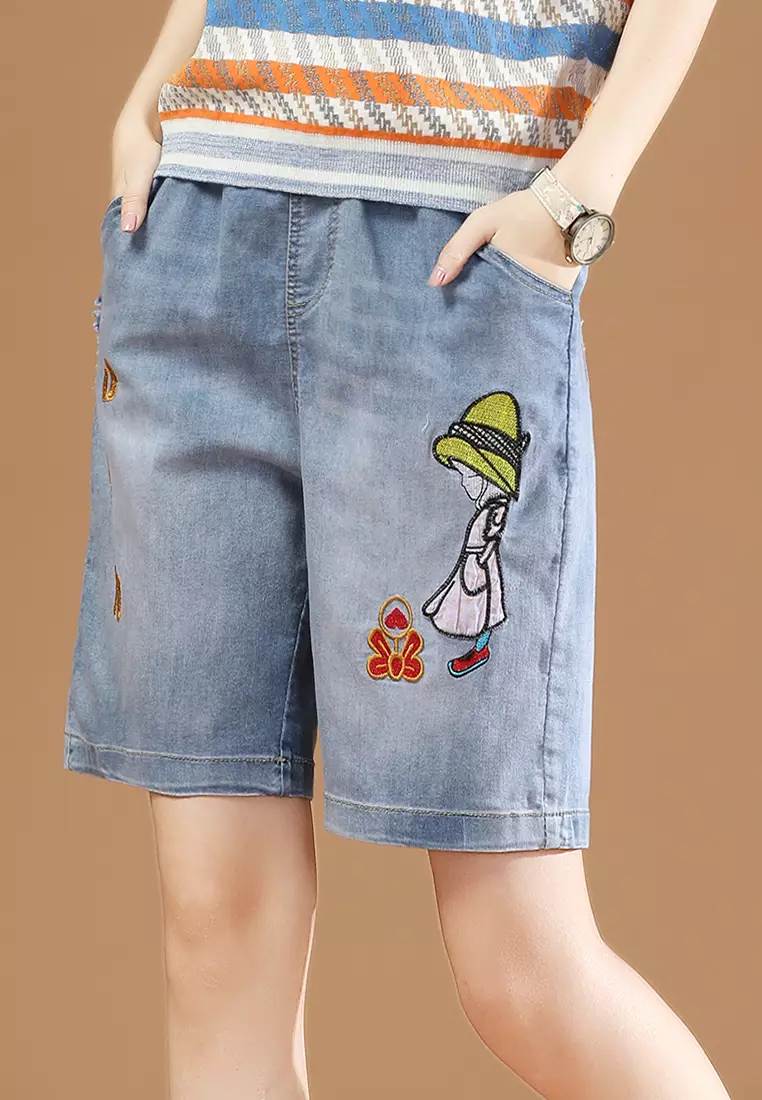 Girls bermuda jean shorts shop