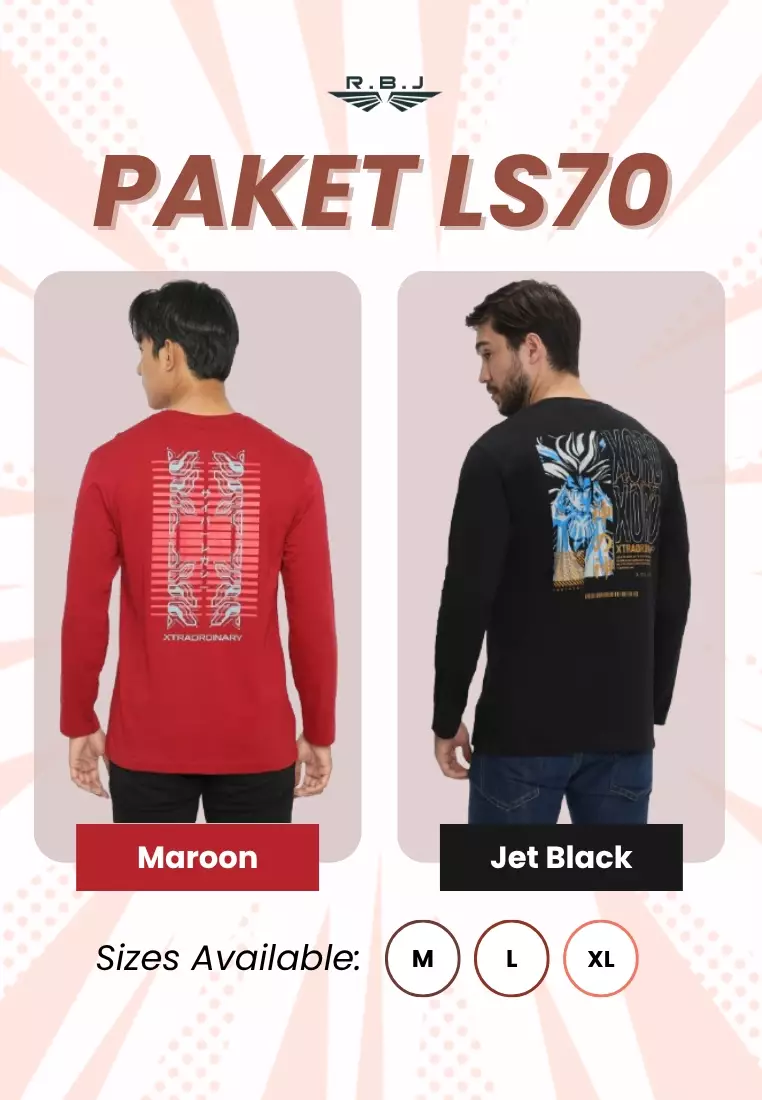 Buy 1 Get 1 T-Shirt Cotton Combed Lengan Panjang