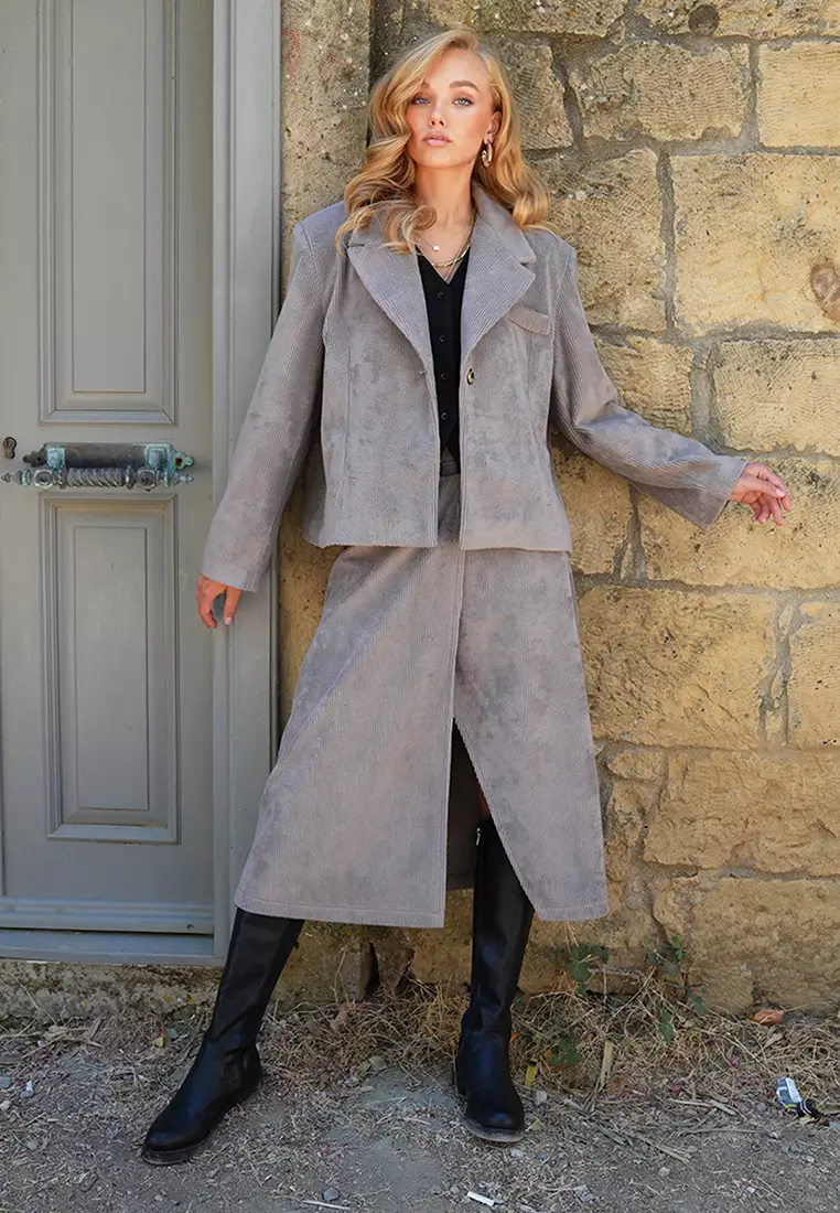 Oversize Padded Shoulder Jacket